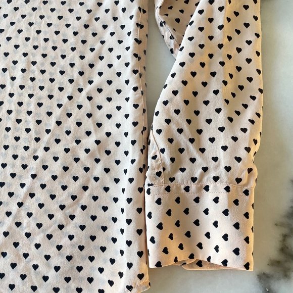 Equipment Silk Heart Print Blouse - Picture 5 of 13